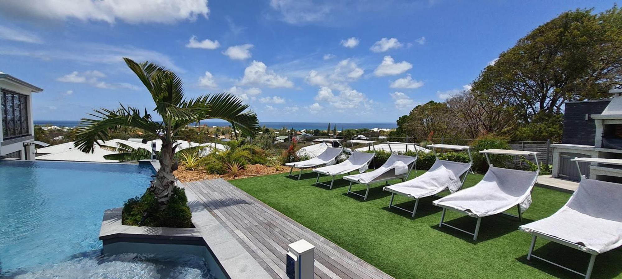 Villa Orchidee Vue Mer Piscine &Spa - V. Ciel&Mer Сен Франсоа Екстериор снимка
