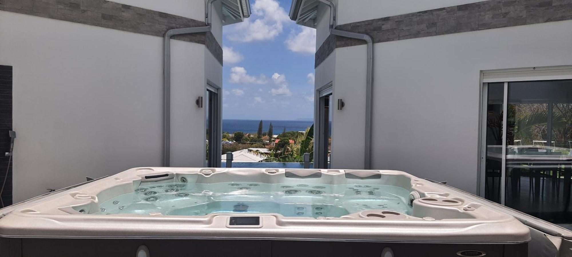 Villa Orchidee Vue Mer Piscine &Spa - V. Ciel&Mer Сен Франсоа Екстериор снимка
