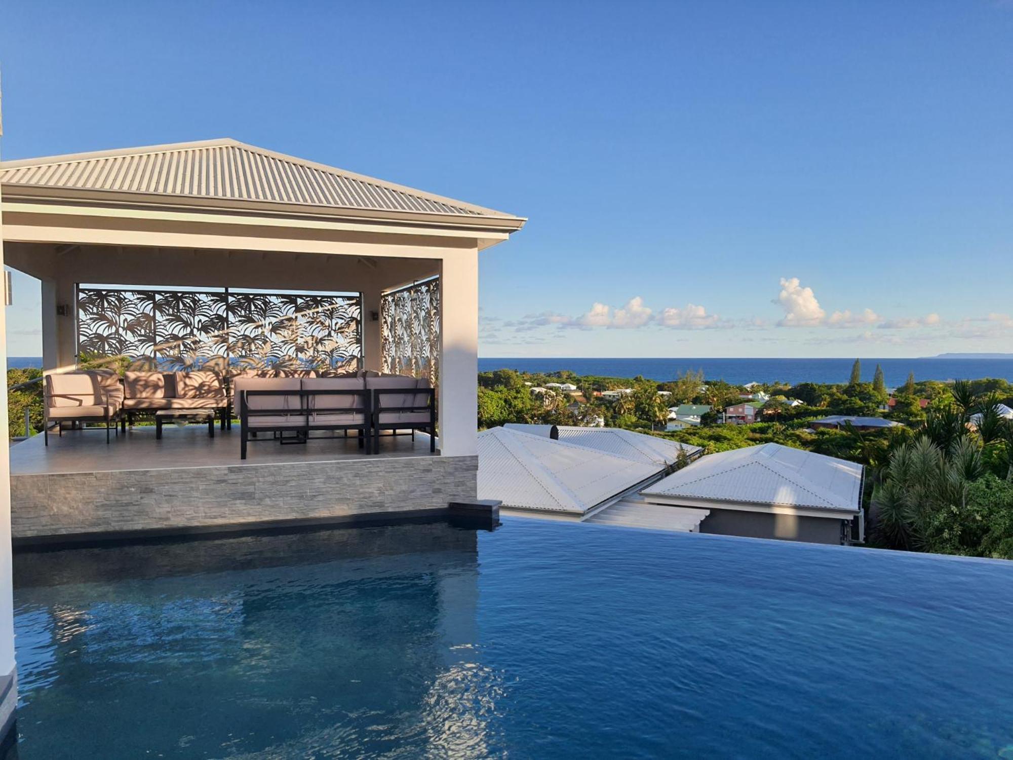 Villa Orchidee Vue Mer Piscine &Spa - V. Ciel&Mer Сен Франсоа Екстериор снимка
