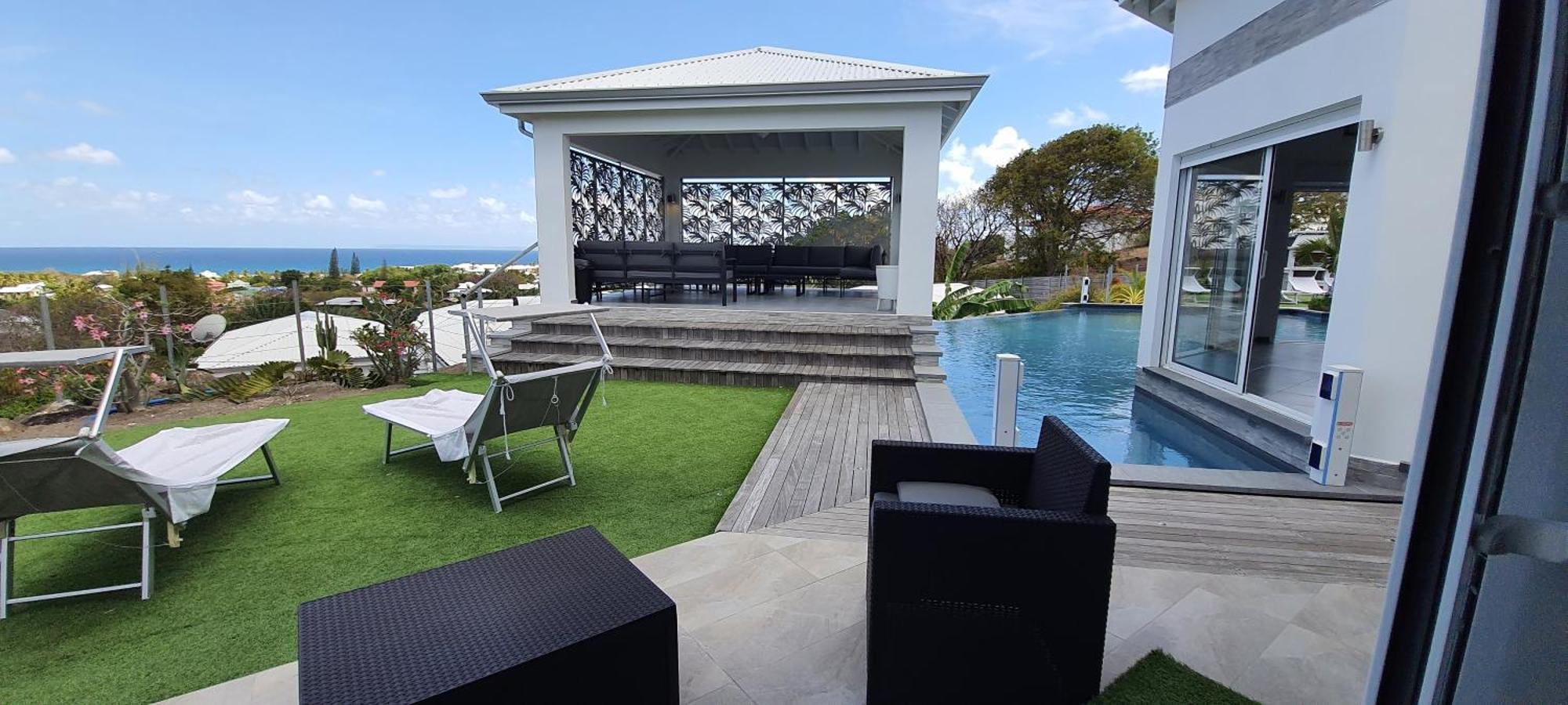 Villa Orchidee Vue Mer Piscine &Spa - V. Ciel&Mer Сен Франсоа Екстериор снимка