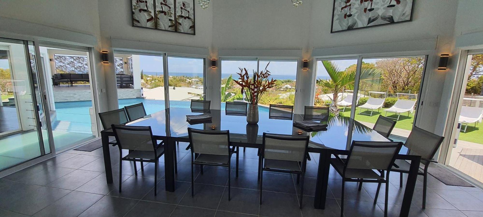 Villa Orchidee Vue Mer Piscine &Spa - V. Ciel&Mer Сен Франсоа Екстериор снимка