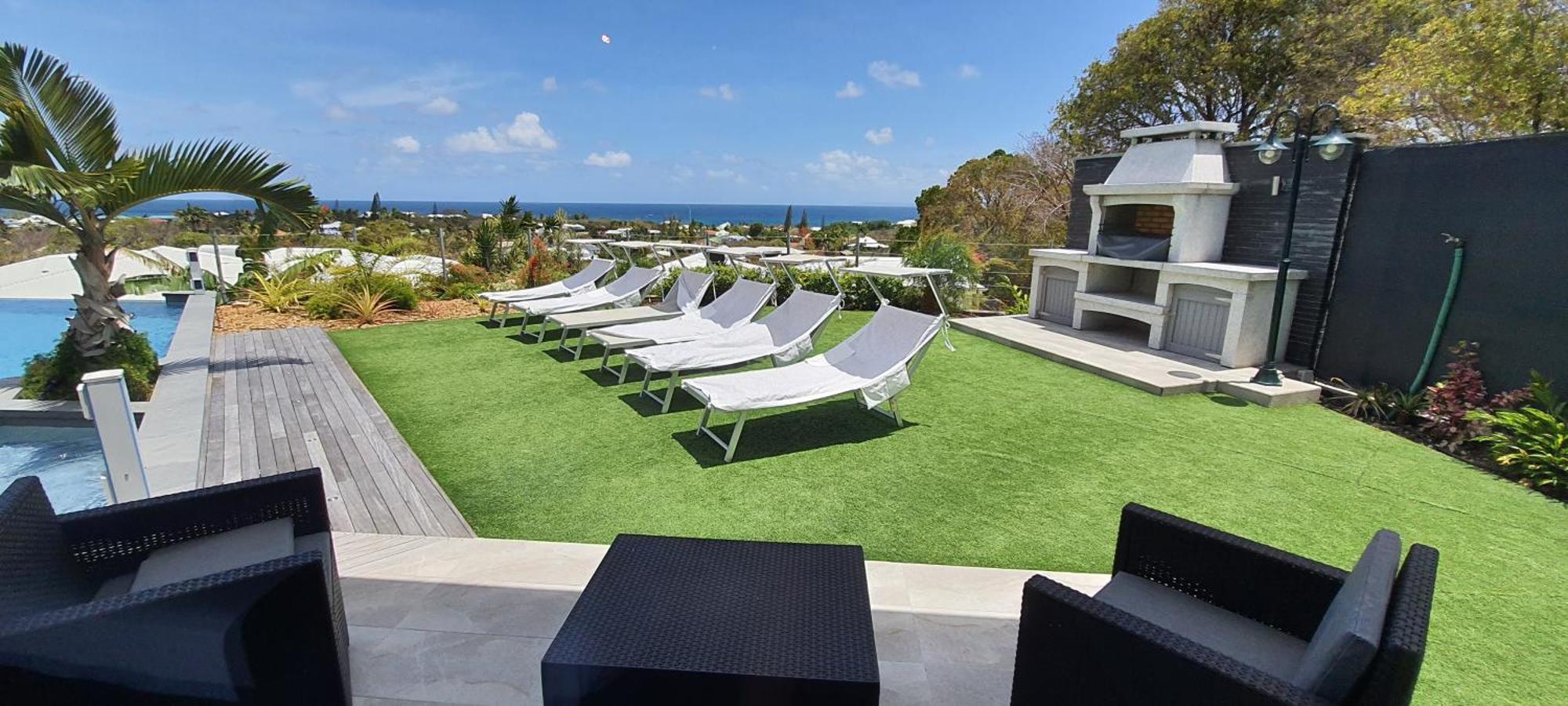 Villa Orchidee Vue Mer Piscine &Spa - V. Ciel&Mer Сен Франсоа Екстериор снимка